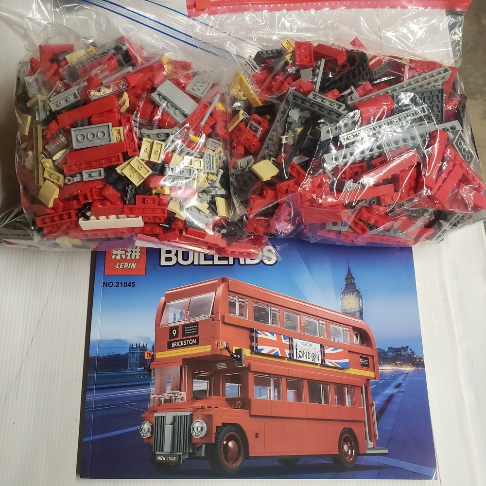 Lepin 21045 London Double Decker Bus Building Block Set Red City Bus Model
